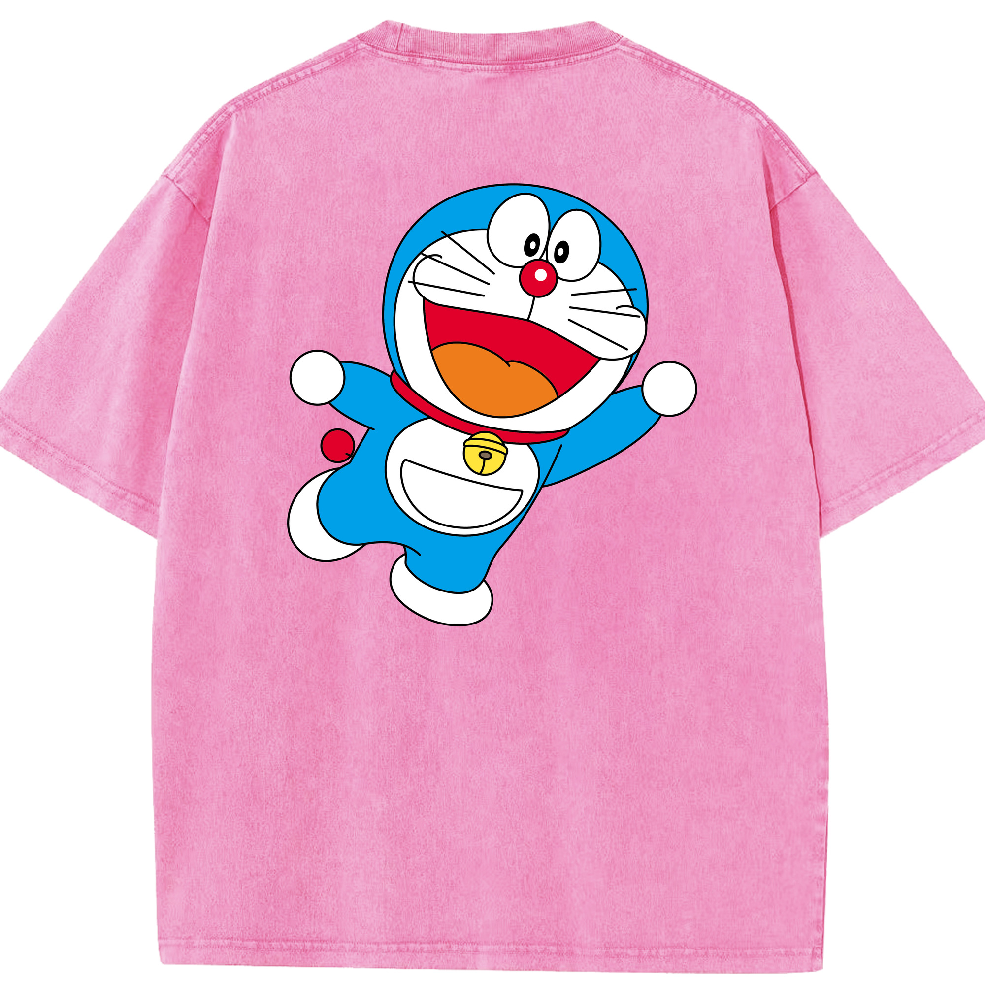 （画像用） ドラえもん Doraemon 綿100% ヴィンテージ風 半袖Tシャツ（背面プリント）